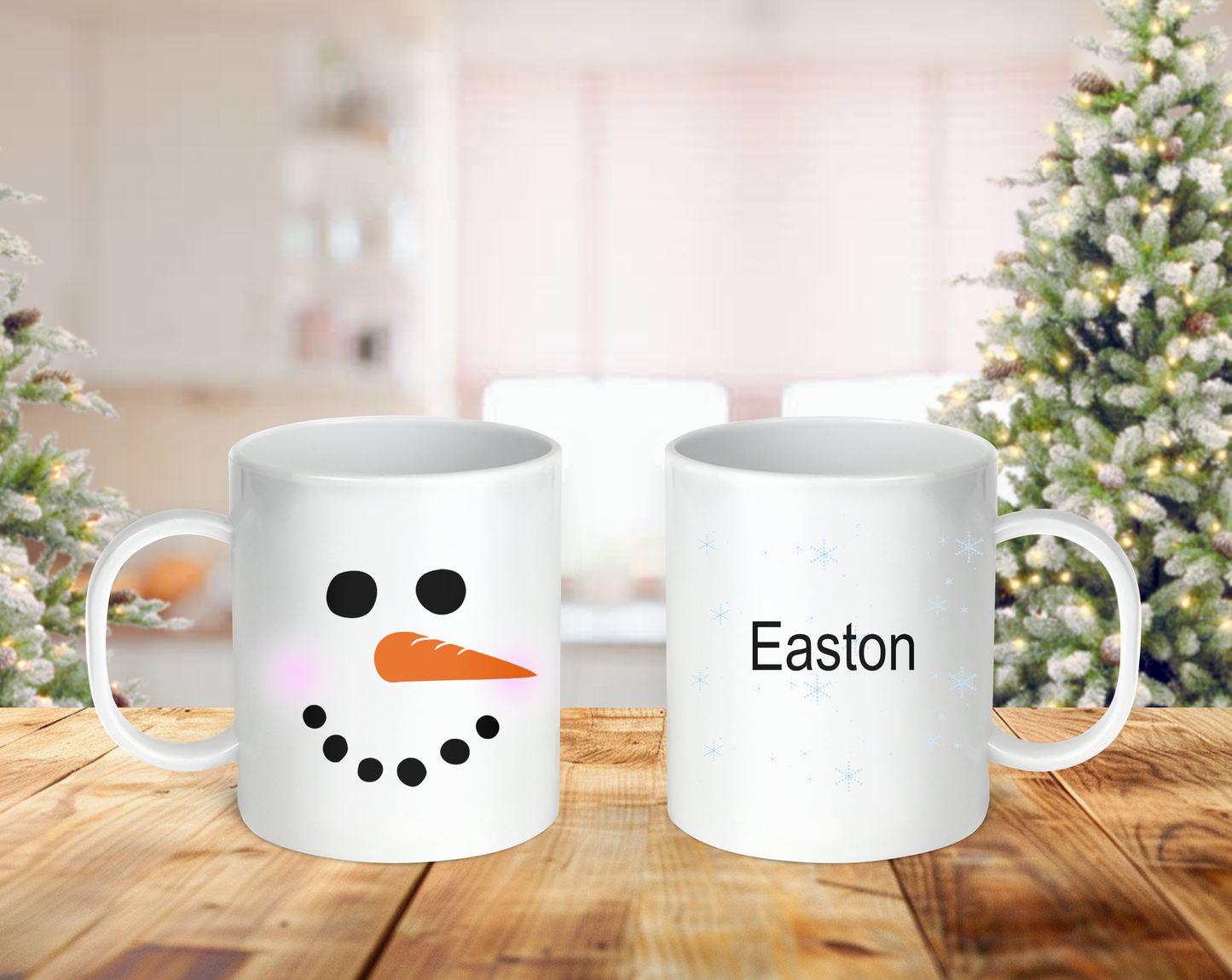 Snowman Kids Customizable Christmas Mugs