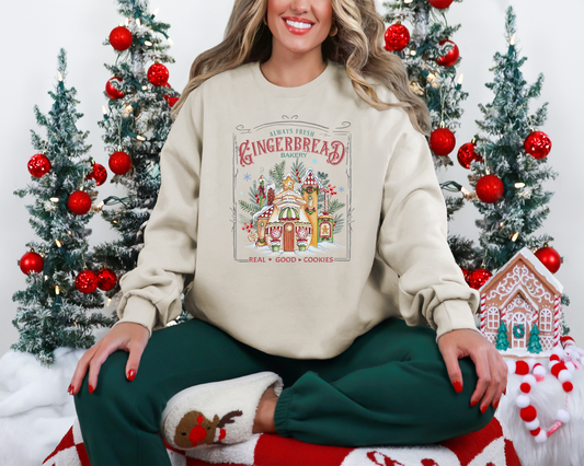Always fresh Gingerbread Bakery Christmas Sweatshirt