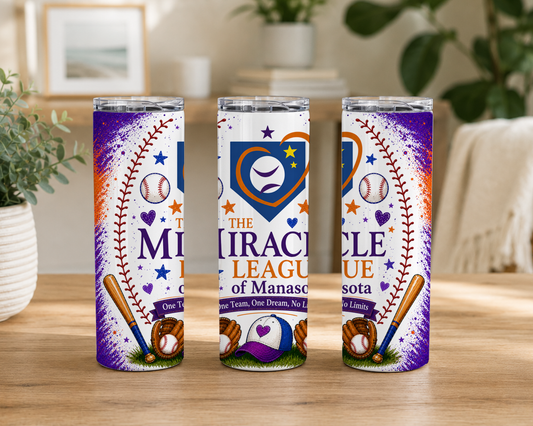 Purple and Orange Miracle League Tumbler