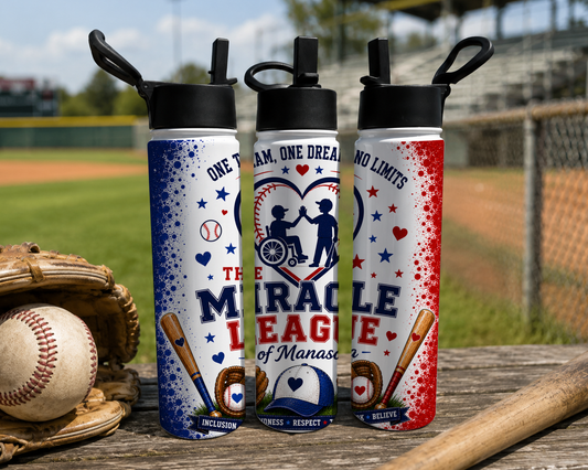 Red, White, and Blue Flip top Tumbler Miracle League