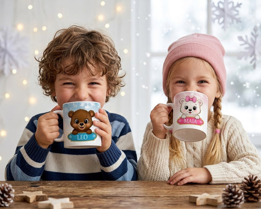 Bear Kids Customizable Christmas Mugs