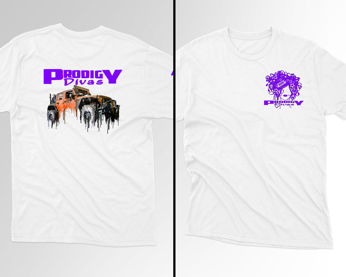 White Prodigy Divas Colored Jeeps