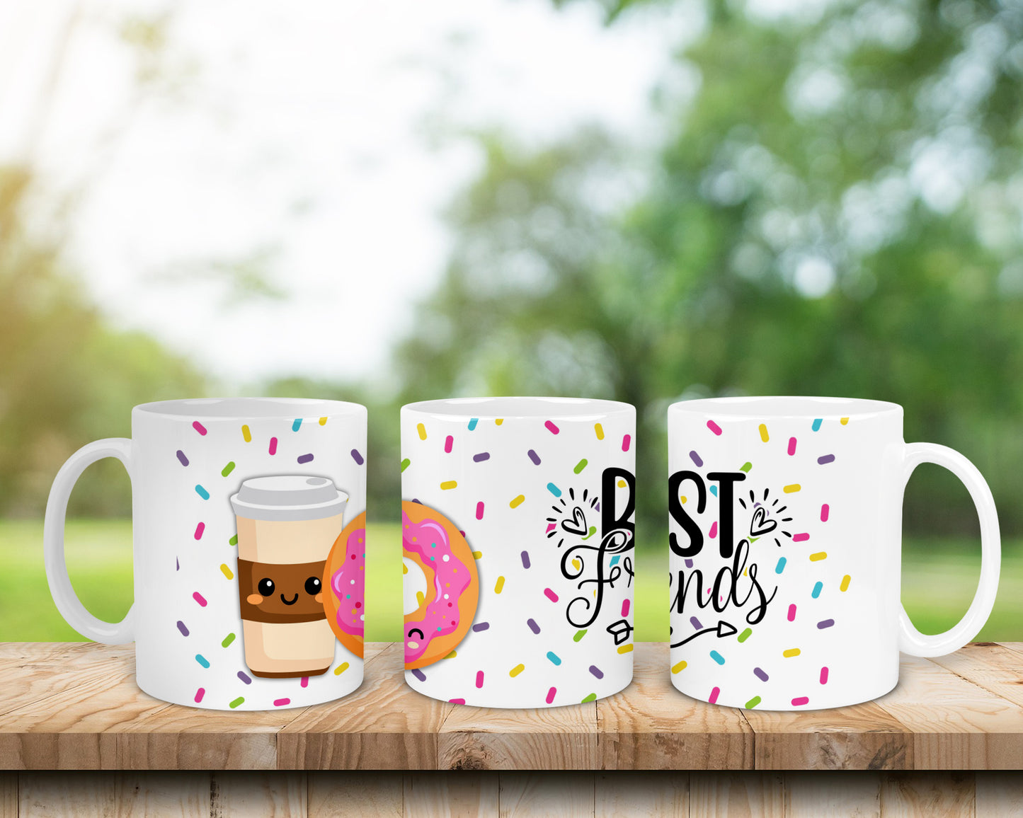 Best Friends Donut and Coffee Mug